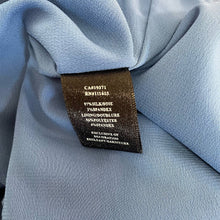 Load image into Gallery viewer, Robert Rodriguez 100% Silk Blue Rhinestone Asymmetrical Shoulder Gauzy Blouse