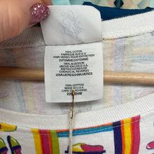 Load image into Gallery viewer, Vintage 90s Novelty Rainbow Flip Flop All over Print T-Shirt 22/24