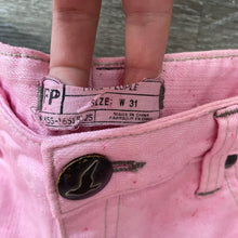 Load image into Gallery viewer, Free People Upcycled Barbie Pink Tie Dye Denim Shorts Sz 31