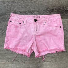 Load image into Gallery viewer, Free People Upcycled Barbie Pink Tie Dye Denim Shorts Sz 31