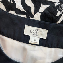 Load image into Gallery viewer, y2k Loft Black White Floral Shift Sheath Short Mini Dress 4 P