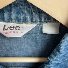 Load image into Gallery viewer, Vintage 70s Lee Riders Classic Jean Denim Jacket Medium Blue Cropped