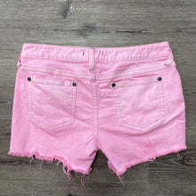Load image into Gallery viewer, Free People Upcycled Barbie Pink Tie Dye Denim Shorts Sz 31