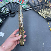 Load image into Gallery viewer, Vintage Novelty Souvenir Paper and Wood Fan Tree Landscape Print