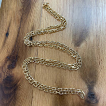 Load image into Gallery viewer, Vintage 1960s Gold Tone Chain Link Costume Long Necklace