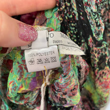 Load image into Gallery viewer, Vintage y2k Alberto Makali Multi Pleated Sequin Embellished Long Sleeve Blouse XL