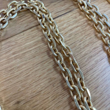 Load image into Gallery viewer, Vintage 1960s Gold Tone Chain Link Costume Long Necklace