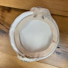 Load image into Gallery viewer, Vintage 1950s White Feather Hat Costume Pearl Beaded Bridal