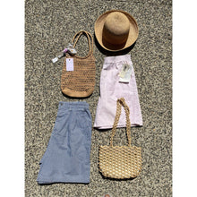 Load image into Gallery viewer, Vintage 90s Lee Blue Gingham Mom Trouser Shorts 16