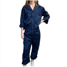 Load image into Gallery viewer, Vintage Navy Blue Mechanic-Style Jumpsuit Utility Coveralls 40R