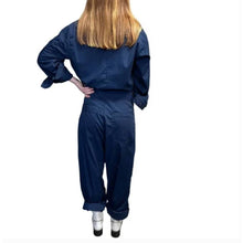 Load image into Gallery viewer, Vintage Navy Blue Mechanic-Style Jumpsuit Utility Coveralls 40R