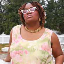 Load image into Gallery viewer, Vintage 1960s Gold Tone Chain Link Costume Long Necklace