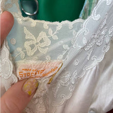 Load image into Gallery viewer, Vintage 1940s White Lace Bias Slip Maxi Dress Nightgown