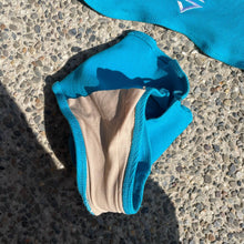 Load image into Gallery viewer, Vintage 90s High Cut Teal Blue Halter Bikini Swimsuit 12