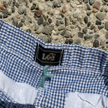 Load image into Gallery viewer, Vintage 90s Lee Blue Gingham Mom Trouser Shorts 16