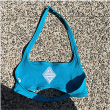 Load image into Gallery viewer, Vintage 90s High Cut Teal Blue Halter Bikini Swimsuit 12