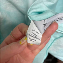 Load image into Gallery viewer, Upcycled J.Crew Pastel Blue Tie Dye Cotton Collared Button Down Shirt L