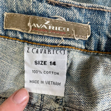 Load image into Gallery viewer, Vintage y2k Z. Cavaricci Light Wash Embroidered Jeans Flare Sz 14