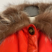 Load image into Gallery viewer, Vintage Rare 1960s Orange Sills Bonnie Cashin Turn Clasp Fur Collar Statement Swing