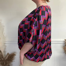 Load image into Gallery viewer, Modern Trina Turk Plus Size Blouse Geometric Print 3/4 Sleeve