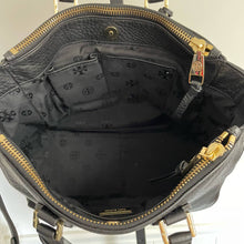 Load image into Gallery viewer, Tory Burch Robinson Pebbled Square Tote Black Purse Handbag Crossbody