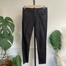 Load image into Gallery viewer, D-ID Classic Burgundy Maroon Waxed Coated Black Skinny Jeans Pants Sz 29