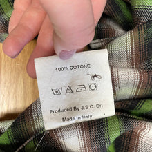 Load image into Gallery viewer, Novemb3r Green Plaid Flannel Dress Long Shacket Sz M