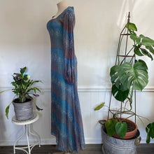 Load image into Gallery viewer, Vintage 1970s Designer Stavropoulos Silk Chiffon Long Sleeve Full Length Gown