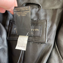 Load image into Gallery viewer, NWT Vintage 90s Classic Black Lambskin Leather Blazer M