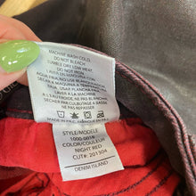 Load image into Gallery viewer, D-ID Classic Burgundy Maroon Waxed Coated Black Skinny Jeans Pants Sz 29