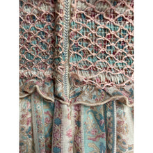 Load image into Gallery viewer, Vintage 1970s Maxi Pastel Prairie Boho Maxi Full Length Long Sleeve Dress SZ 10