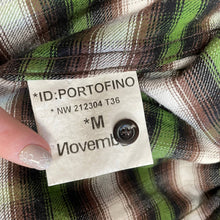 Load image into Gallery viewer, Novemb3r Green Plaid Flannel Dress Long Shacket Sz M