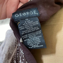 Load image into Gallery viewer, Vintage y2k Brown White Bias Cut Slip Style Skirt Plus Size 16