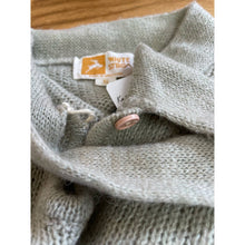 Load image into Gallery viewer, Vintage 1970s Classic Knit Grey High Neck Tie Sweater S