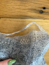 Load image into Gallery viewer, Vintage 1940s Silk Floral Large Square Scarf Wrap Blue Gray Lace Detail AS IS