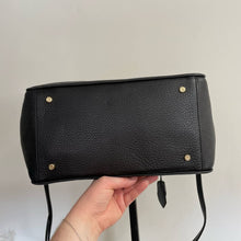 Load image into Gallery viewer, Tory Burch Robinson Pebbled Square Tote Black Purse Handbag Crossbody