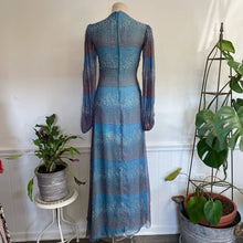 Load image into Gallery viewer, Vintage 1970s Designer Stavropoulos Silk Chiffon Long Sleeve Full Length Gown