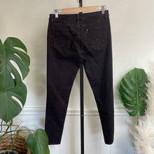 Load image into Gallery viewer, D-ID Classic Burgundy Maroon Waxed Coated Black Skinny Jeans Pants Sz 29