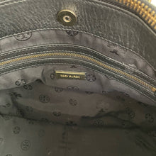 Load image into Gallery viewer, Tory Burch Robinson Pebbled Square Tote Black Purse Handbag Crossbody