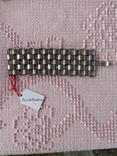 Load image into Gallery viewer, Vintage Chainmail Mod Chunky Statement Wide Articulated Bracelet