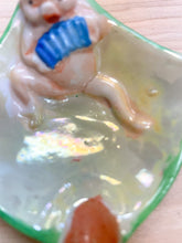 Load image into Gallery viewer, Vintage Handmade Painted Pig Green Ash Tray