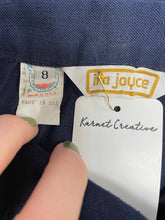 Load image into Gallery viewer, Vintage Navy Blue Midi Pleated Skirt