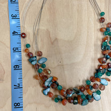 Load image into Gallery viewer, y2k Jewel-Toned Beaded Multi-Strand Necklace