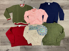 Load image into Gallery viewer, Vintage Hand Knit Kids Girls size 6 Wool Sweater Light Pink Button-up