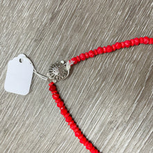 Load image into Gallery viewer, Vintage Scarlet Red Beaded Long Graduated Faceted Necklace