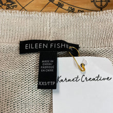 Load image into Gallery viewer, Eileen Fisher Cream Tan Button-Up Cardigan V-neck Sz XXS