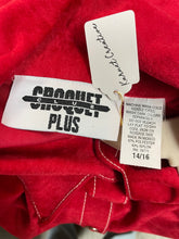 Load image into Gallery viewer, Vintage Red Velvet Collared Shirt Button-Up Sz 14-16