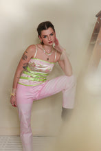 Load image into Gallery viewer, y2k Upcycled tie-dye Pastel Pink Trouser Pants 6