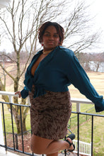 Load image into Gallery viewer, Vintage y2k Brown White Bias Cut Slip Style Skirt Plus Size 16