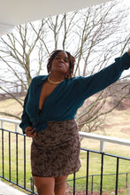 Load image into Gallery viewer, Vintage y2k Brown White Bias Cut Slip Style Skirt Plus Size 16